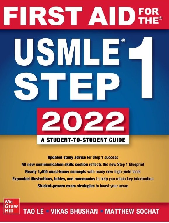 کتاب فرست اید فور یو اس ام ال ای استپ First Aid for the USMLE Step 1 2022 ( چاپ سیاه سفید)