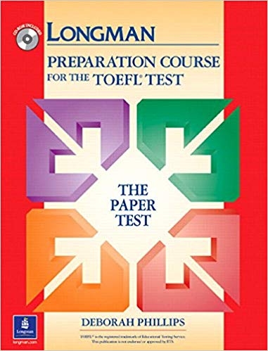 کتاب زبان لانگمن پی بی تی پریپریشن کورس Longman PBT Preparation Course for the TOEFL Test The Paper Tests with CD قرمز
