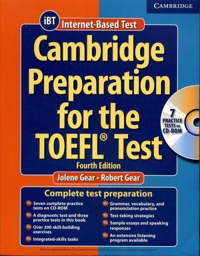 کتاب زبان تافل کمبريج پریپریشن فور د تافل تست  Cambridge Preparation for the TOEFL Test (IBT) 4th+2CD