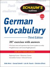 کتاب زبان آلمانی شاومز جرمن وکبیولری Schaums Outline of German Vocabulary 3ed