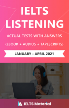 کتاب آیلتس لیسنینگ اکچوال تست ژانویه تا آپریل ۲۰۲۱  (IELTS Listening Actual Tests (Jan – April 2021