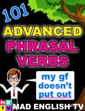 کتاب د 101 ادونسد فریزال وربز  The 101 Advanced Phrasal Verbs Mad English TV