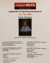 Makkar IELTS Speaking Guesswork Jan Apr 2022 Final Version