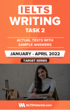 کتاب آیلتس رایتینگ IELTS Writing Task 2 Actual Tests with Sample Answers (January April 2022)