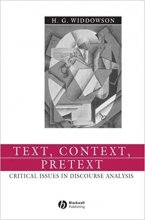 کتاب تکست کانتکست پریتکست Text Context Pretext Critical Issues in Discourse Analysis