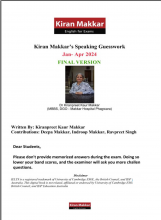 کتاب ماکار اسپیکینگ Kiran Makkars Speaking Guesswork JAN APR 2024 Final Version