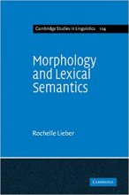 Morphology and Lexical Semantics