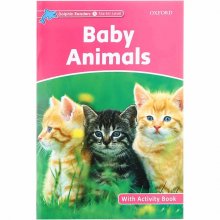 کتاب زبان دلفین ریدرز استارتر بچه حیوانات Dolphin Readers Starter Baby Animals Student & Activity Book