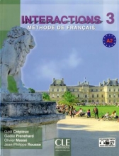 کتاب زبان فرانسوی اینتراکشنز  Interactions 3 - Niveau A2 - Livre de l'élève + DVD Rom