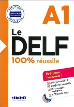کتاب آزمون فرانسه ل دلف Le DELF - 100% reusSite - A1 سیاه سفید