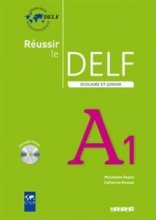 کتاب آزمون فرانسه روسیر ل دلف اسکولیر رنگیReussir le delf scolaire et junior A1 + CD