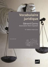 Vocabulaire juridique 12 edition